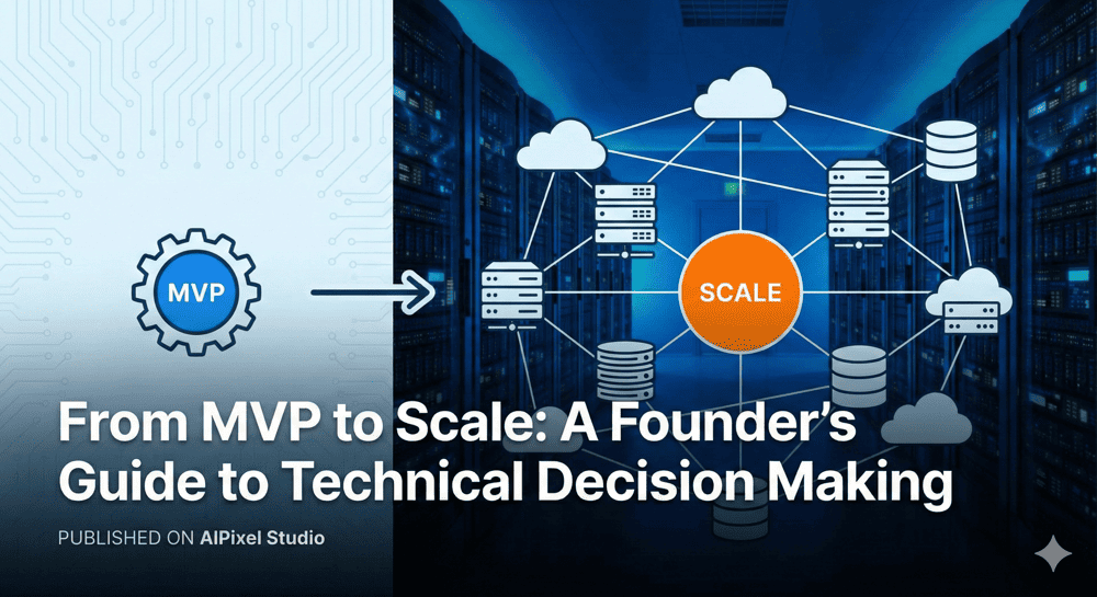 From MVP to Scale: A Founder's Guide to Technical Decision Making - Blog post cover image