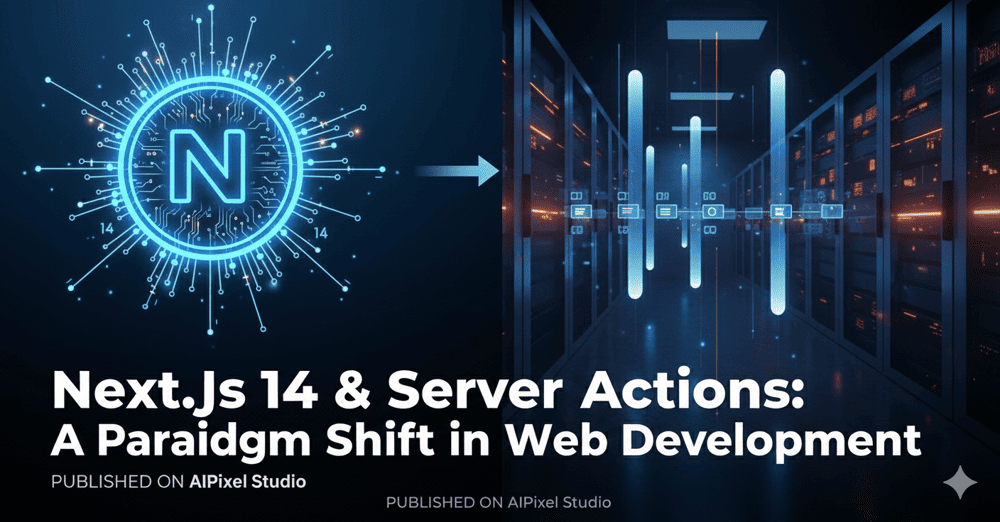 Next.js 14 & Server Actions: A Paradigm Shift in Web Development - Blog post cover image